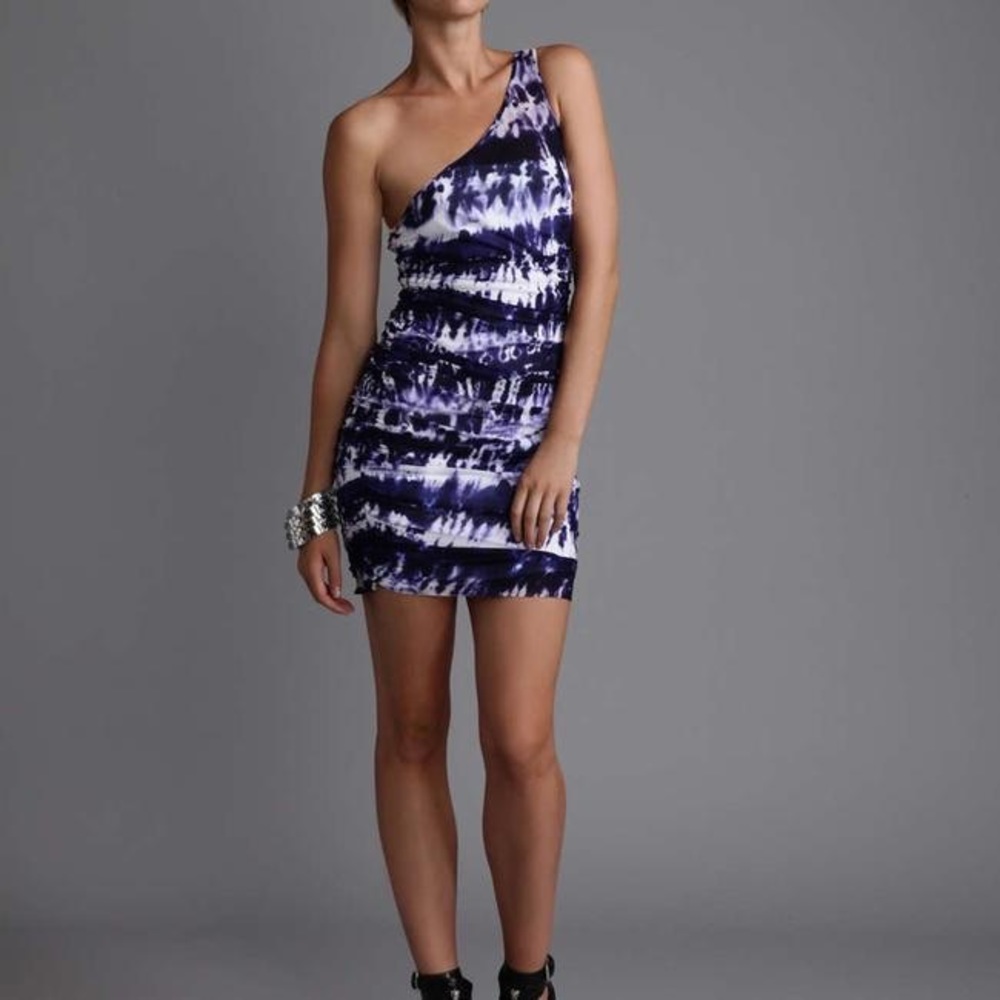 Plastic Island Sexy one shoulder dress tie dye - Picture 2 of 4